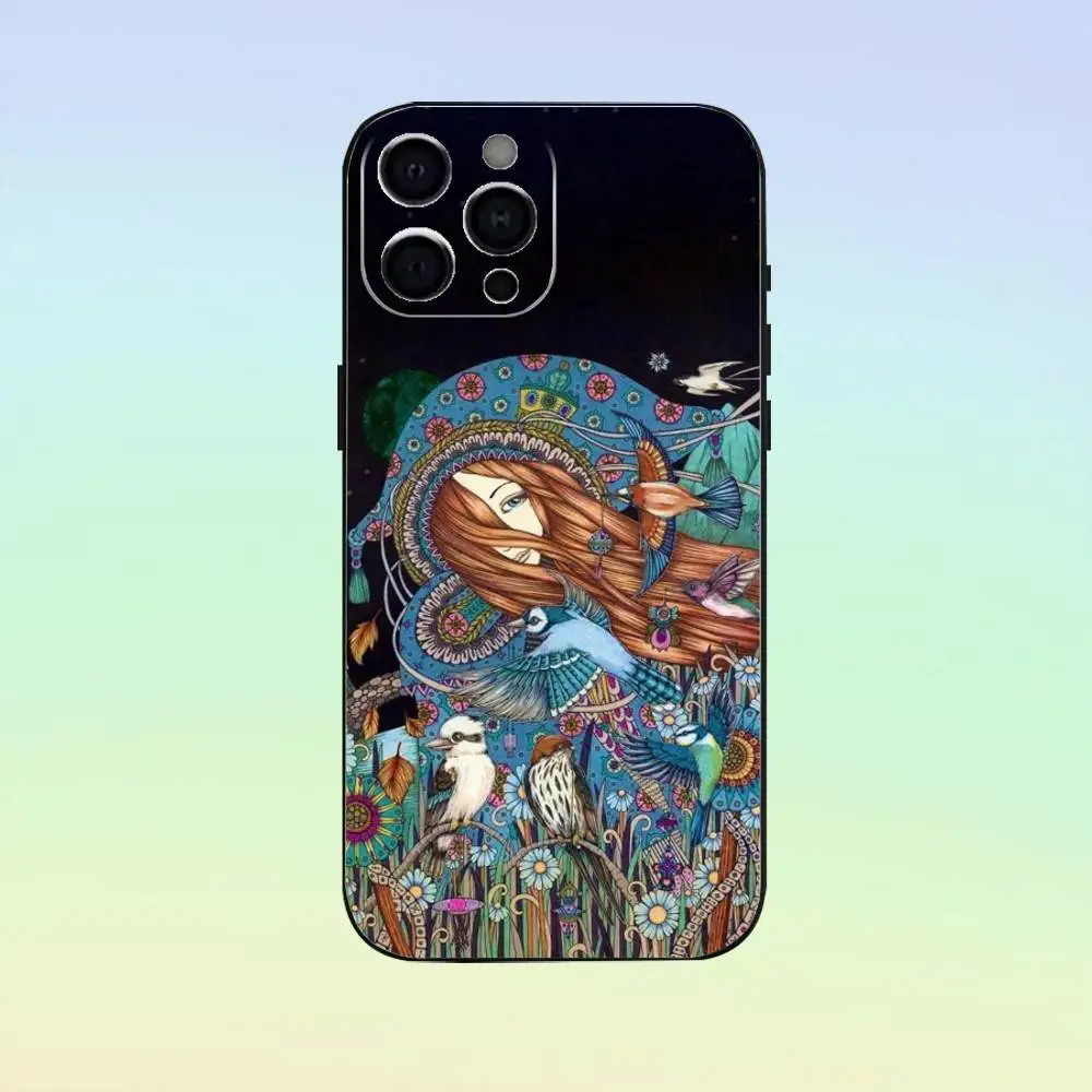 Custodia morbida in silicone per telefono Anita Inverarity per IPhone 17 16 15 14 13 12 11 Custodia morbida in silicone nero