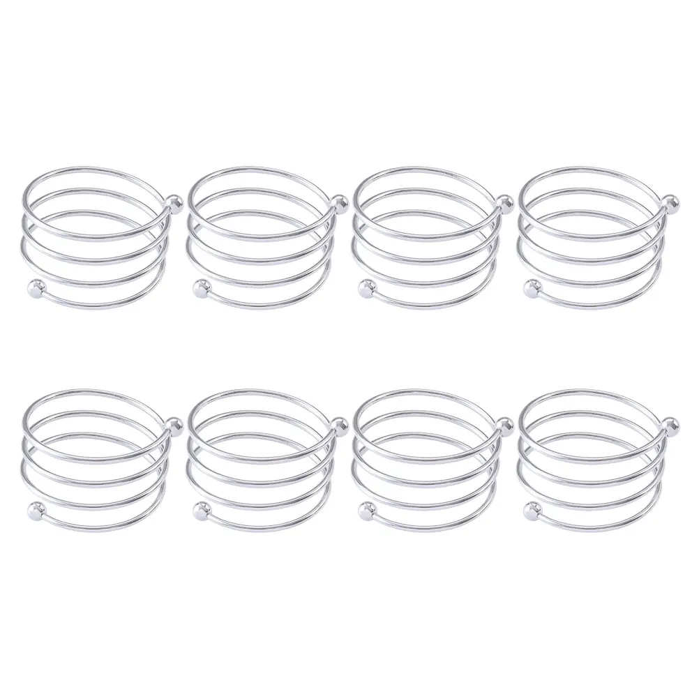 

8 Pcs Napkin Ring Dinner Table Wedding Rings Holders for Cloth Napkins Metal Tables Party