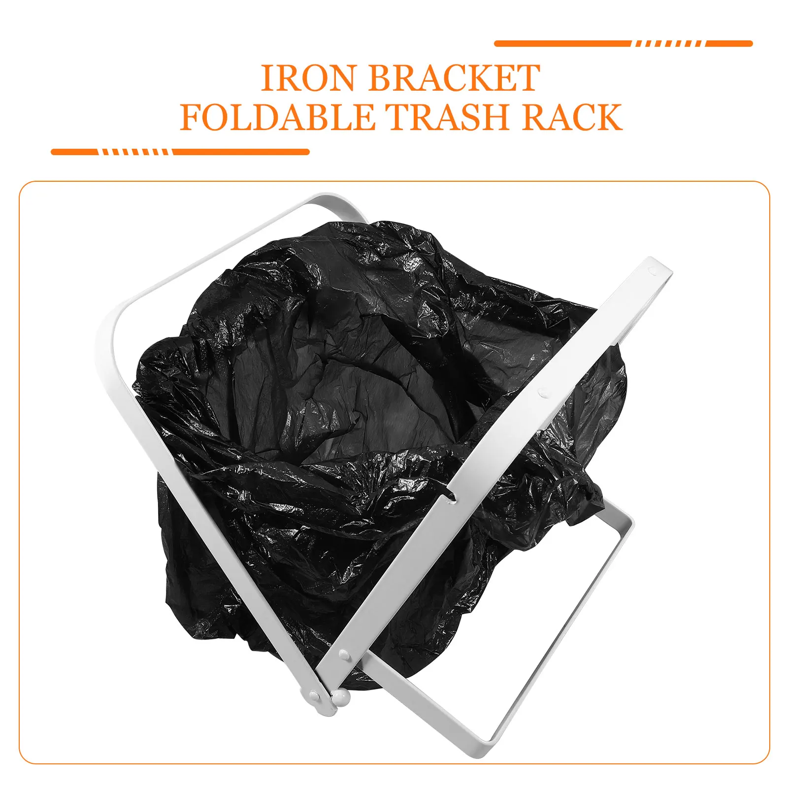 

Foldable Garbage Rack Holder Iron Trash Bag Stand Portable Camping Leaf Bag Hanger Lawn organizer Storage Kitchen