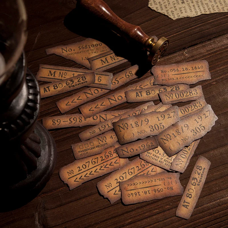 45pcs/pack Vintage Stickers Retro Unique Design for Scrapbooking Album Craft Making DIY Accessories