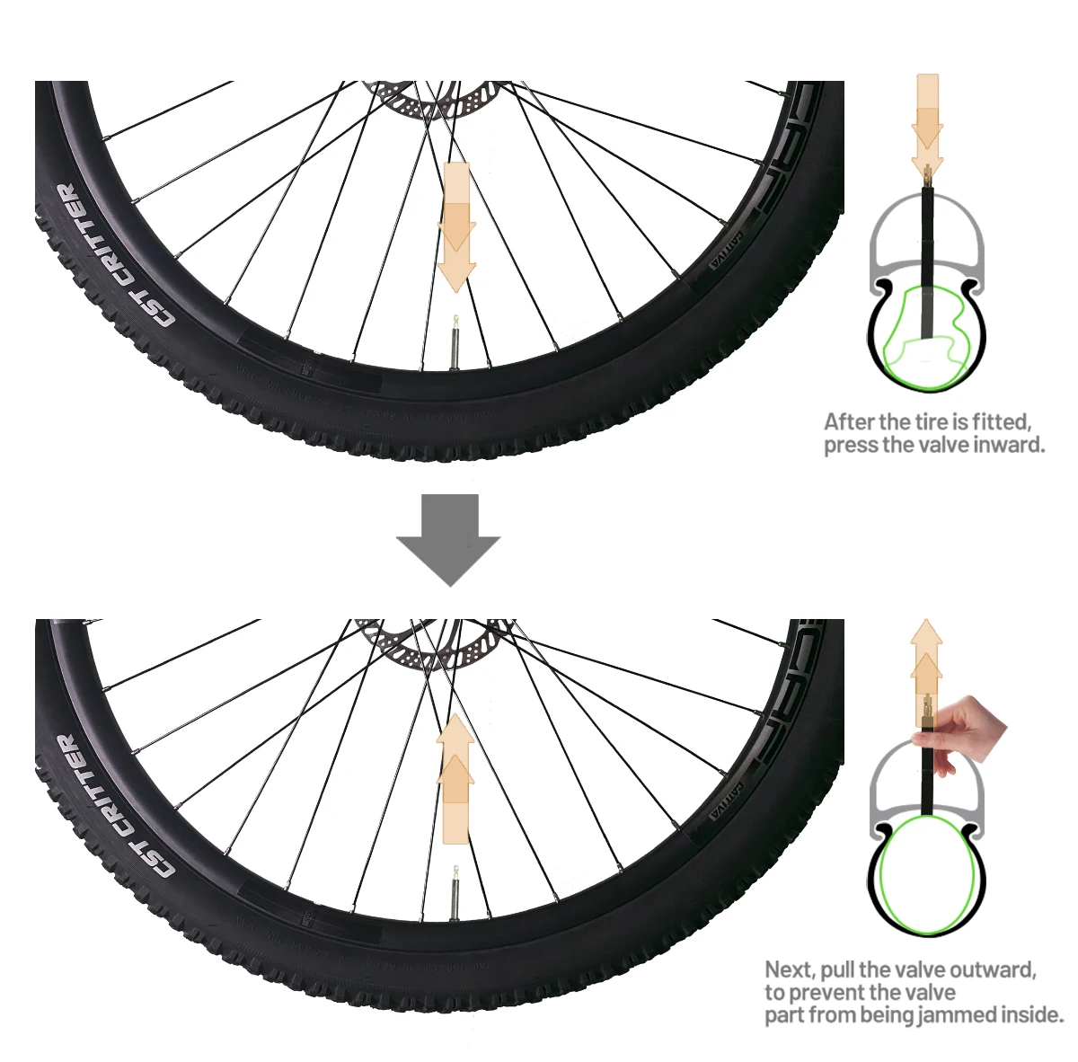 CYCLAMI Ultraleichter Fahrradschlauch 26 27,5 29 Zoll MTB Fahrrad TPU-Material Reifen 45mm Französisches Ventil Superleicht Anti-Oxidation – Detail 13