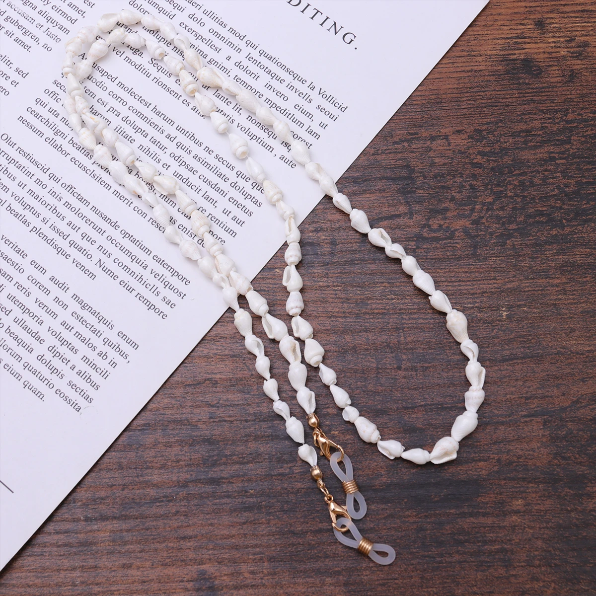 

White Conch Shell Eyeglasses Strap Fashion Eyewear Retainer Anti-Slip Sunglasses Holder Chain Lanyard Glasses Cord For Running