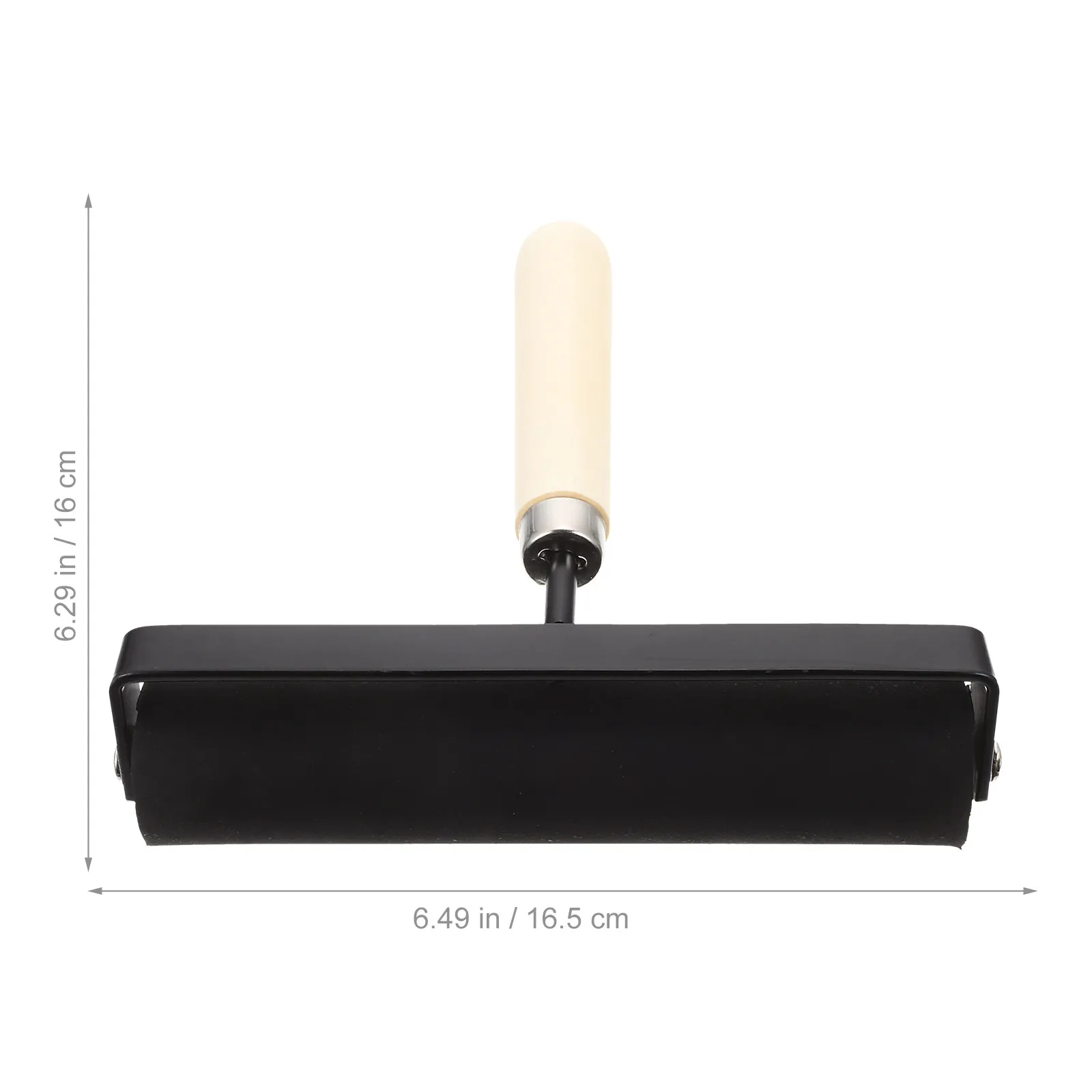 Printing Ink Roller Diamond Drawing Roller Long-Lasting Wood Aluminium Alloy Rubber Material Art Craft Printmaking Tool