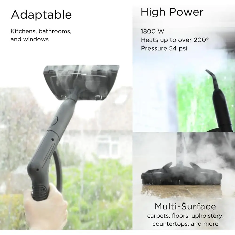 1800W 고압 스팀 청소기 다중 표면 청소 카펫 타일 장식품 주방 욕실 Windows 액세서리