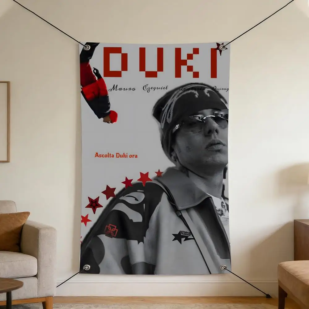 Music D-Duki Flags Cozy Home Flag 4 Grommets Anti-Wrinkle Waterproo  Indoor