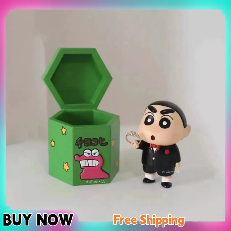 

Crayon Shin-chan аниме кавайная модель куклы Cos предложение артефакт Q версия Статуэтка игрушка ручной работы модель орнамент