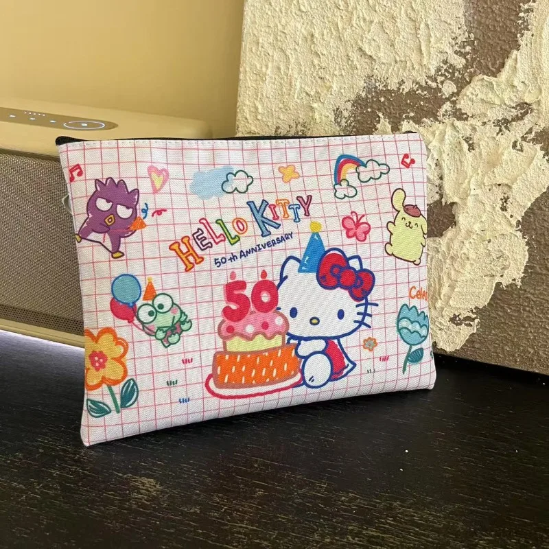 

Клатч Hello Kitty Kawaii, косметический органайзер, косметичка с мультяшным принтом, большая вместительная дорожная сумка для хранения