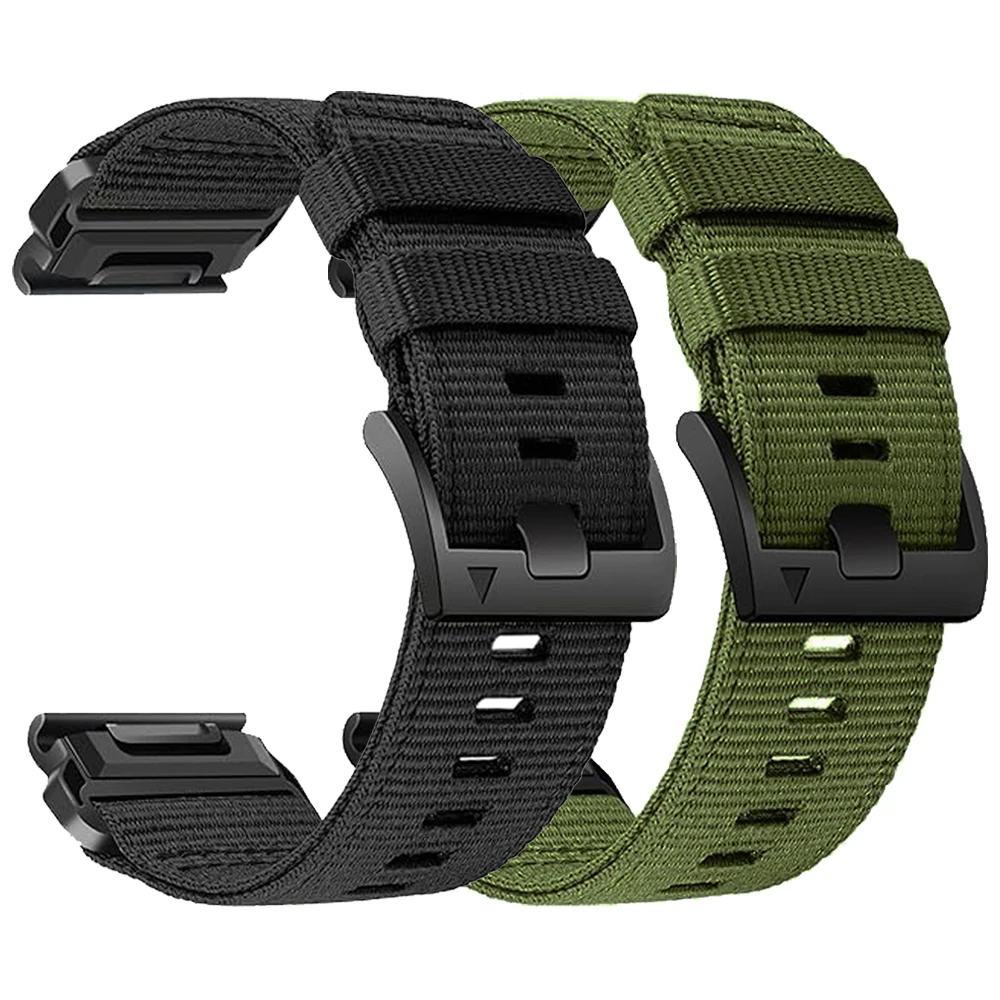 QuickFit 22mm 26mm Nylon Braided Strap For Garmin Tactix 8 7 Pro Delta Bravo/Forerunner 970 965/Fenix/MARQ/Enduro Bands Bracelet