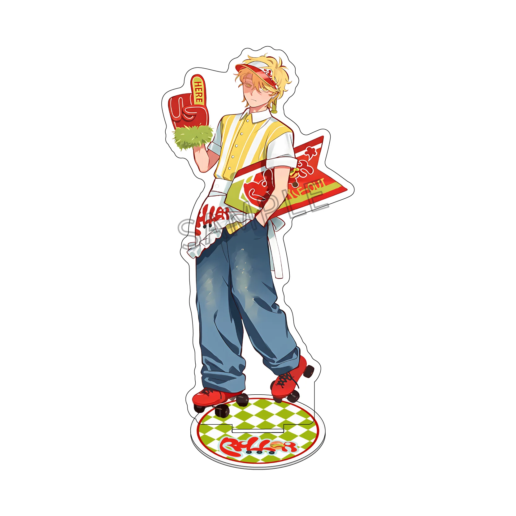 Anime Alien Stage Charakter Acryl-Schlüsselanhänger mit 15cm Desktop-Ständer Modellfigur für Cosplay Geschenk Sammlerstück Dekoration – Detail 6