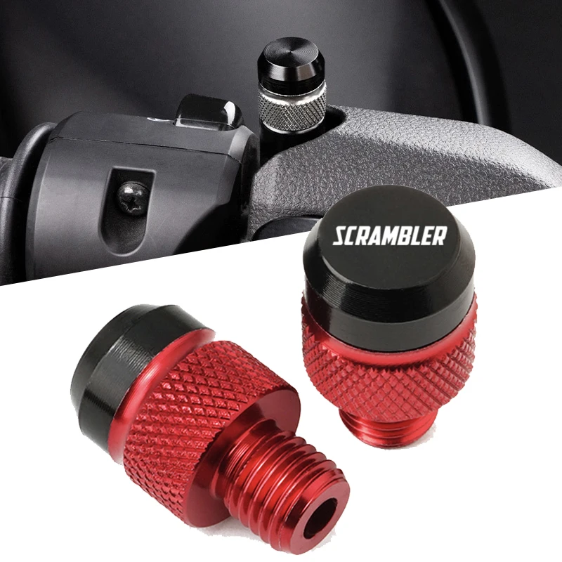 Accessories Motorcycle M10*1.25 Aluminum Screws Bolts Mirror Hole Plugs Cap For Ducati Scrambler 400 800 1100