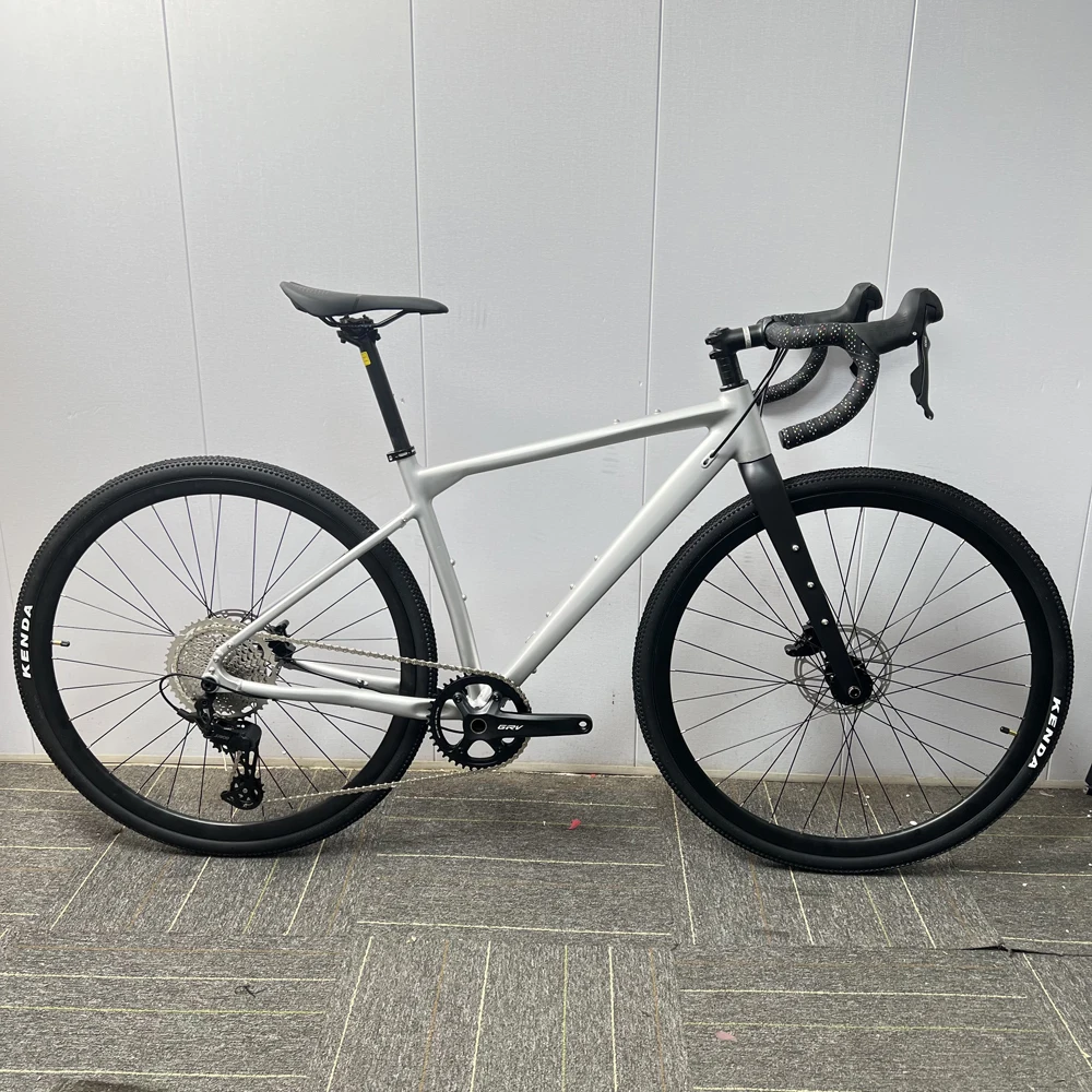 Bicicleta de Gravel SpiritX de Aluminio con Horquilla de Carbono - Eje Pasante, Frenos de Disco Hidráulicos, 10 Velocidades y Juego de Bielas Huecas, Neumáticos 700x35C, Bicicleta de Carretera