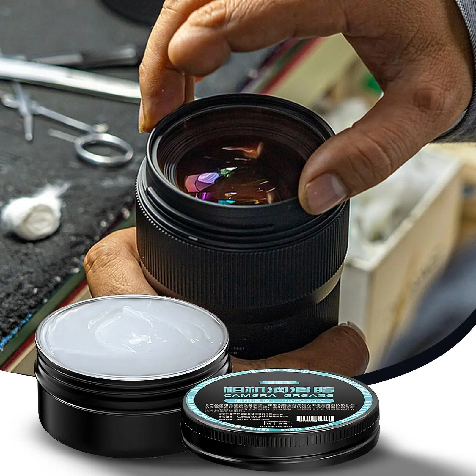 30g Kamera-Helicoid-Fett Kameraobjektiv-Öl Schmierbalsam Rostschutz Anti-Störungsschutz für Männer, Reisende, Anfänger, Fotografie