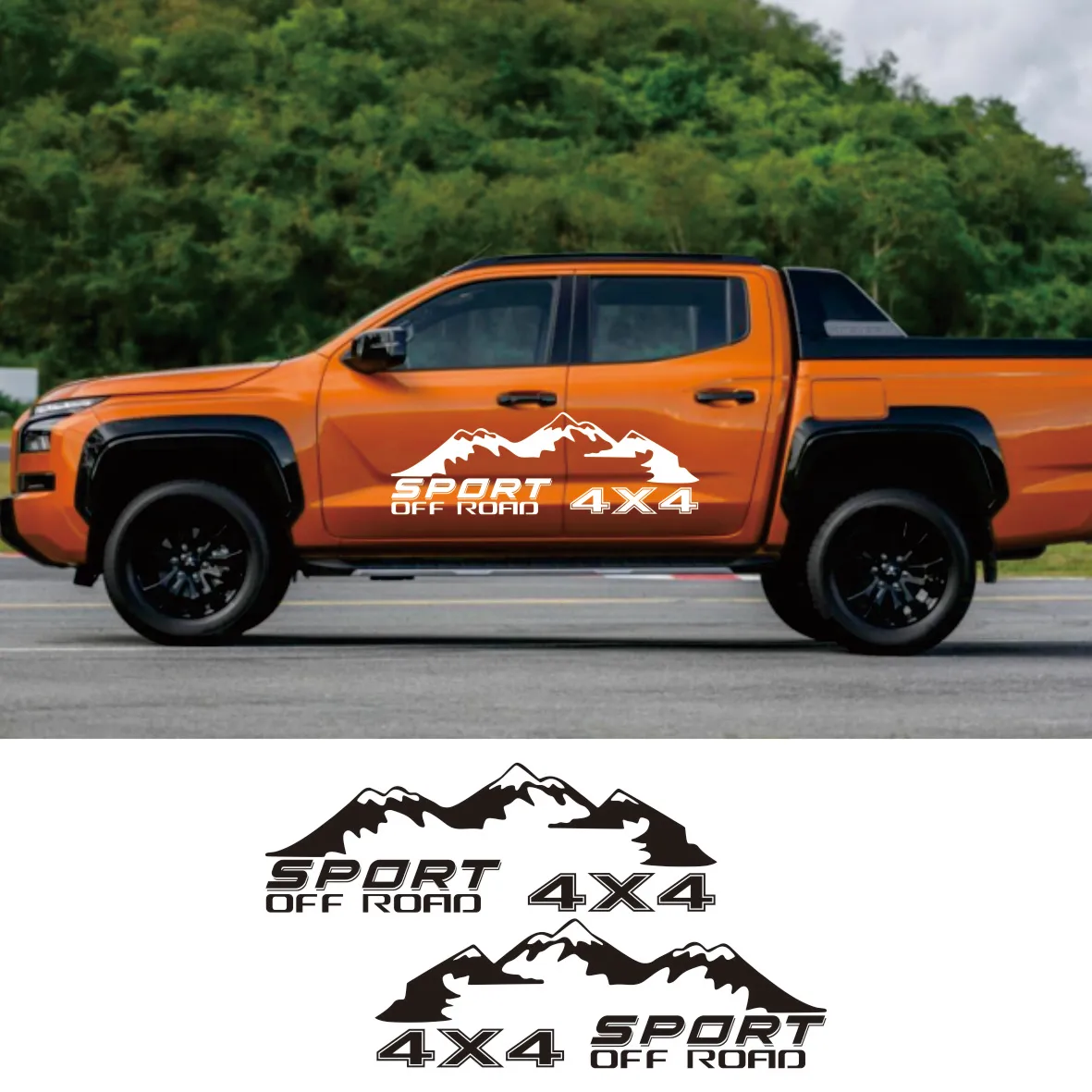 

Car Sticker Pickup 4X4 Sport Off Road Graphcics Mountain Decal For Ford F150 Ranger Chevrolet Silverado Dodge Ram Isuzu Dmax