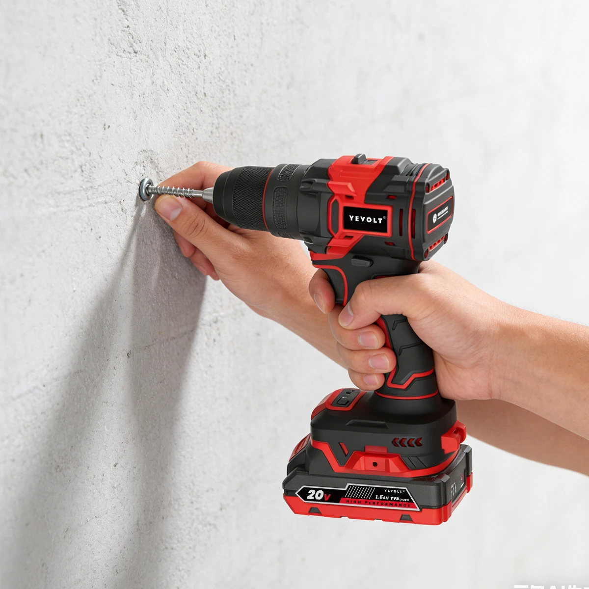 

YEVOLT 20 В Бесщеточная электрическая дрель Ударная и стандартная версия Крутящий момент 50 Нм 2-скоростной аккумулятор 1500/2000 мАч Резиновая ручка Светодиодный светильник