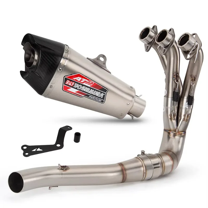 

2025 New Style Slip On For MT09 FZ09 XSR900 2021-2024 Motorcycle Exhaust Full System Modify Front Link Pipe Carbon Yoshim