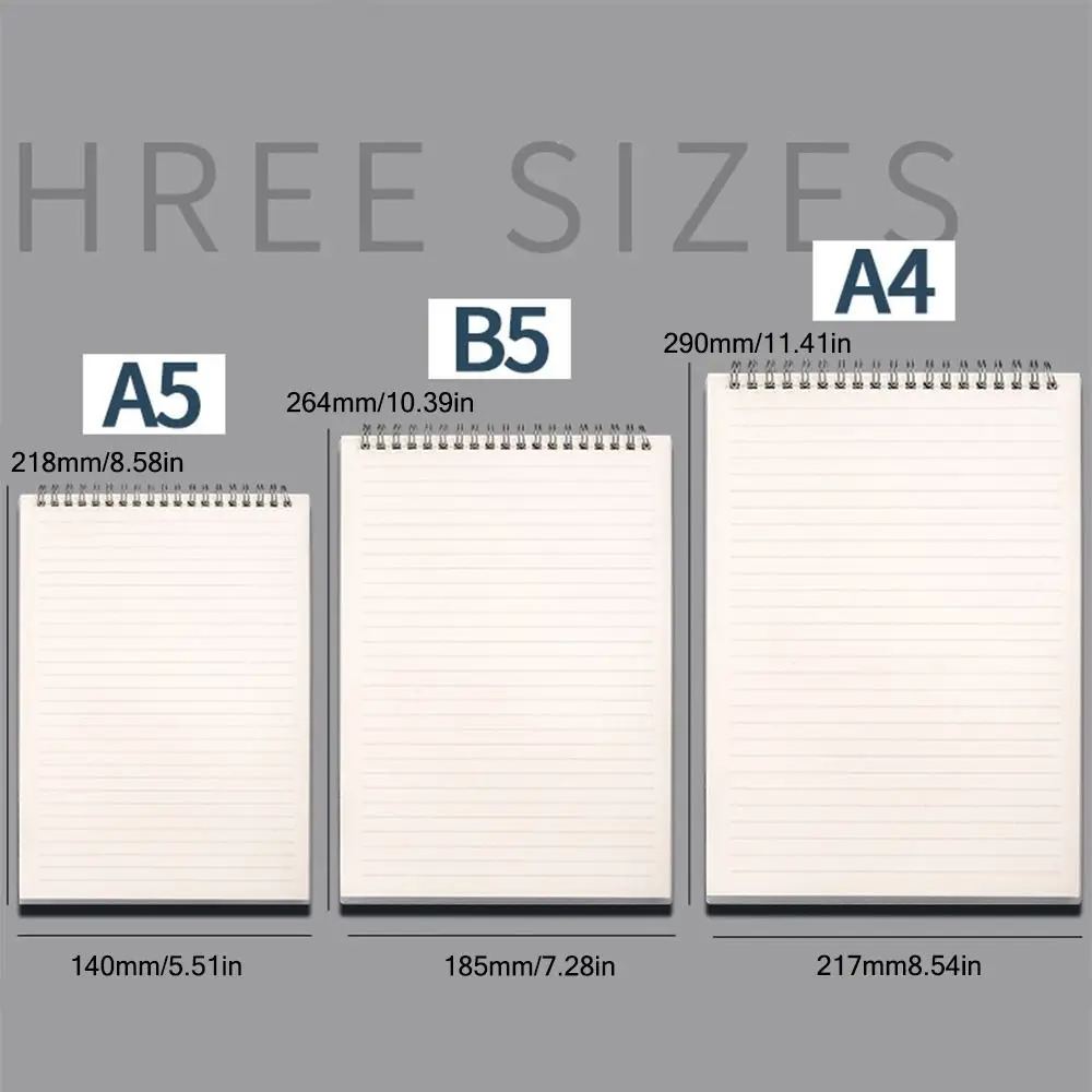 Thickened Flip-up Type Coil Notebook with PP Cover Grid Line Journal Diary Book a4/A5/B5 Spiral Notebook Office School Supplies