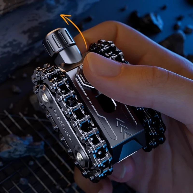 Pignoni Mini Serbatoio Punta delle dita Volano Fidget Roller Spinner Metallo EDC Alleviare lo stress Scrivania da ufficio Giocattoli Anti Ansia Richiamo