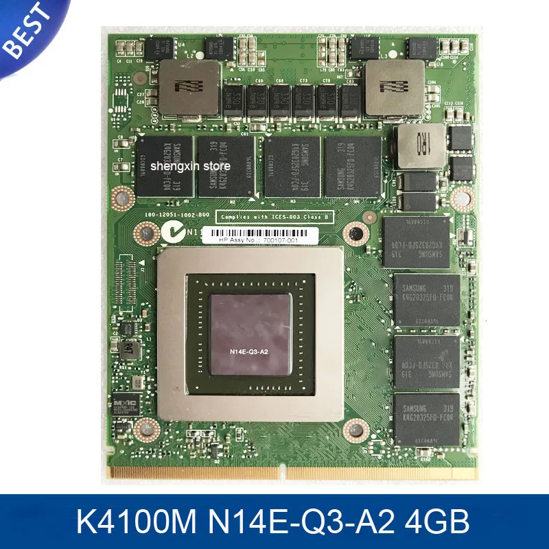 

Видеокарта K4100M K4100 DDR5 4 Гб, N15E-Q3-A2 для Dell M6700 M6800 HP 8770W ZBook15 G1 G2 imac A1312 A1311