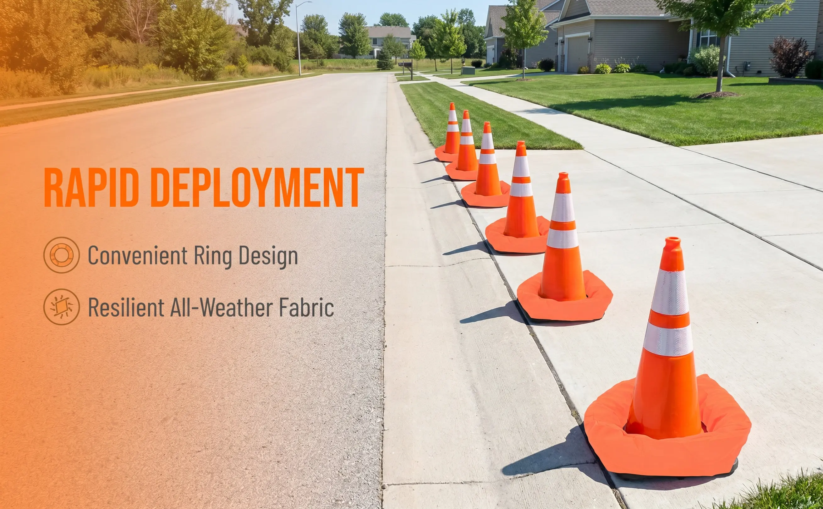 10Pcs Traffic Cone Sandbags Rubber Weighted Bags Heavy Duty Construction Cone Weights for Road Work Parking Safety Reflective