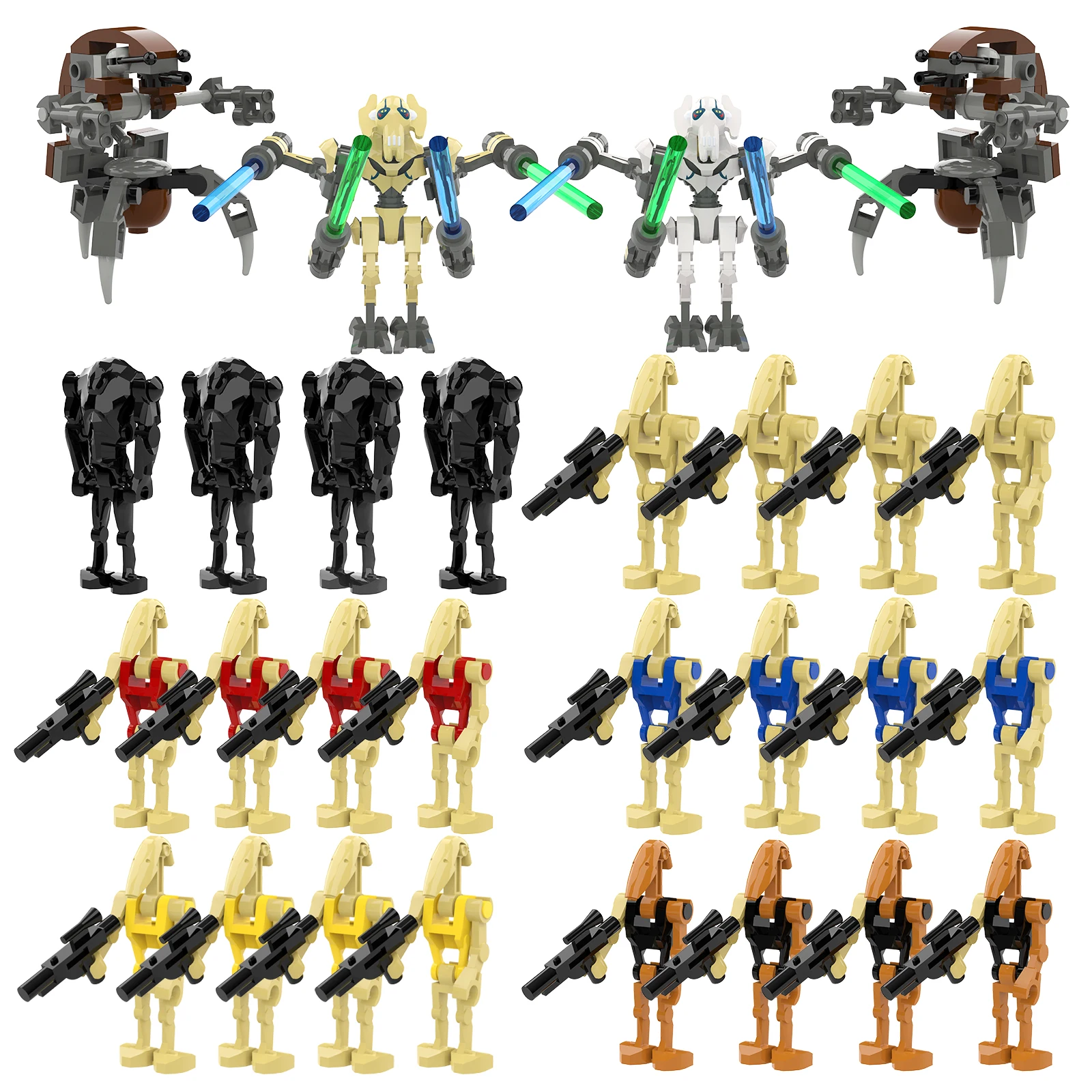 MOC Space Movie War Mini Dolls Attack Building Blocks Set Machine and Destroyer Robot Bricks Toys For Kids Birthday Gifts 28pack