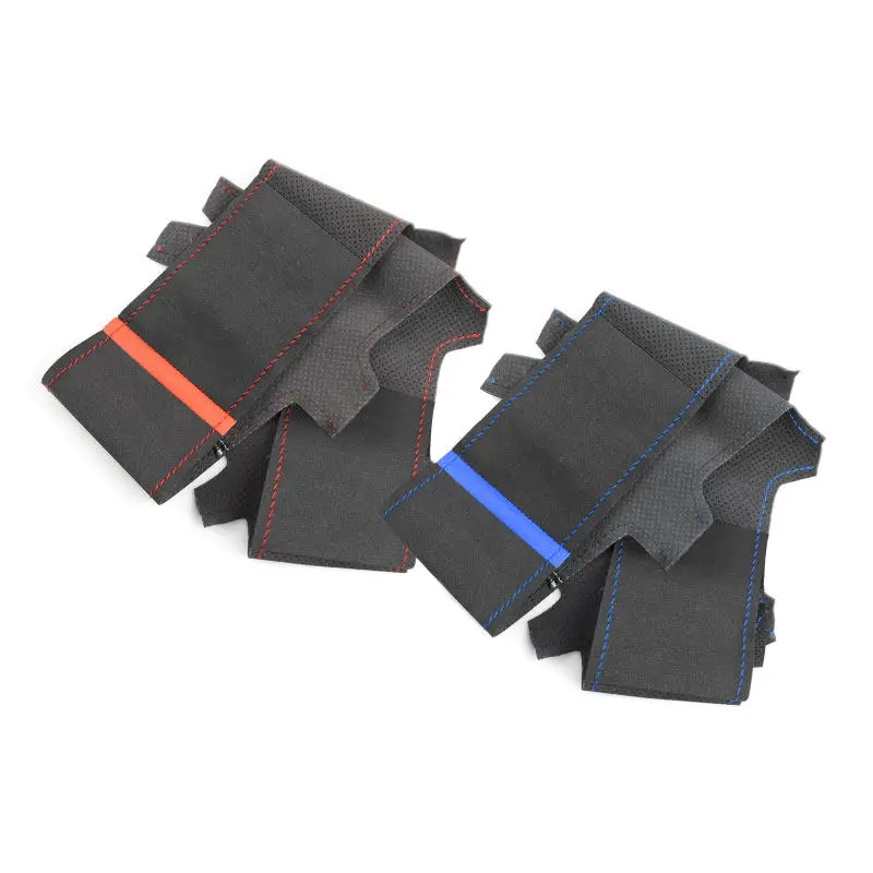 Car Styling Suede Leather Steering Wheel Cover Trim For BMW M Sport E81 E82 E87 E88 M3 E90 E92 E93 2008-2013 X1 E84 2011 2012