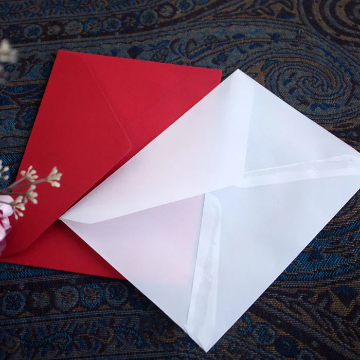 (50 Pieces/Lot) 16x11cm Kraft Paper Envelope C6 Western Triangle European Red Black Red White Paper Bag