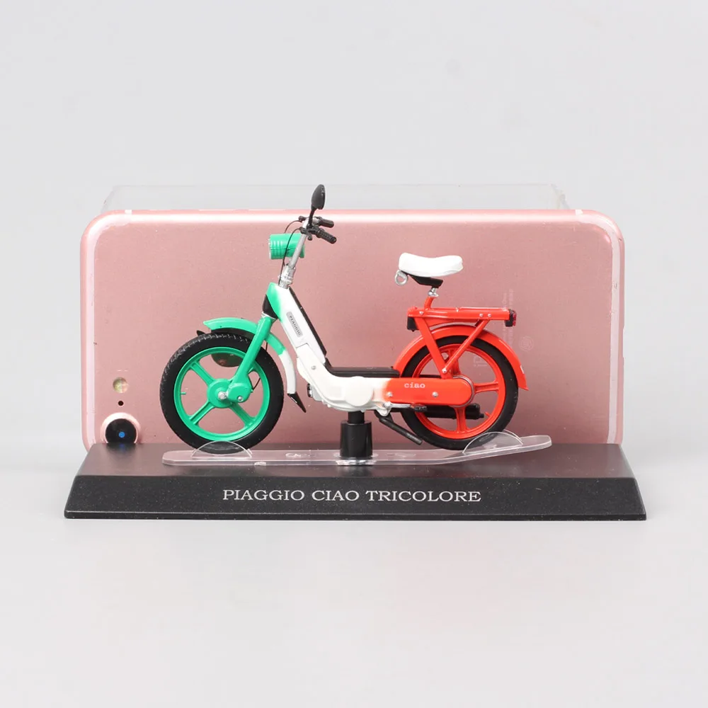 1/18 Scale Piaggio Ciao Tricolore Moped Diecasts & Toy Vehicles Bike Model Vespa Scooter Motorcycle Miniature Gift Green Red