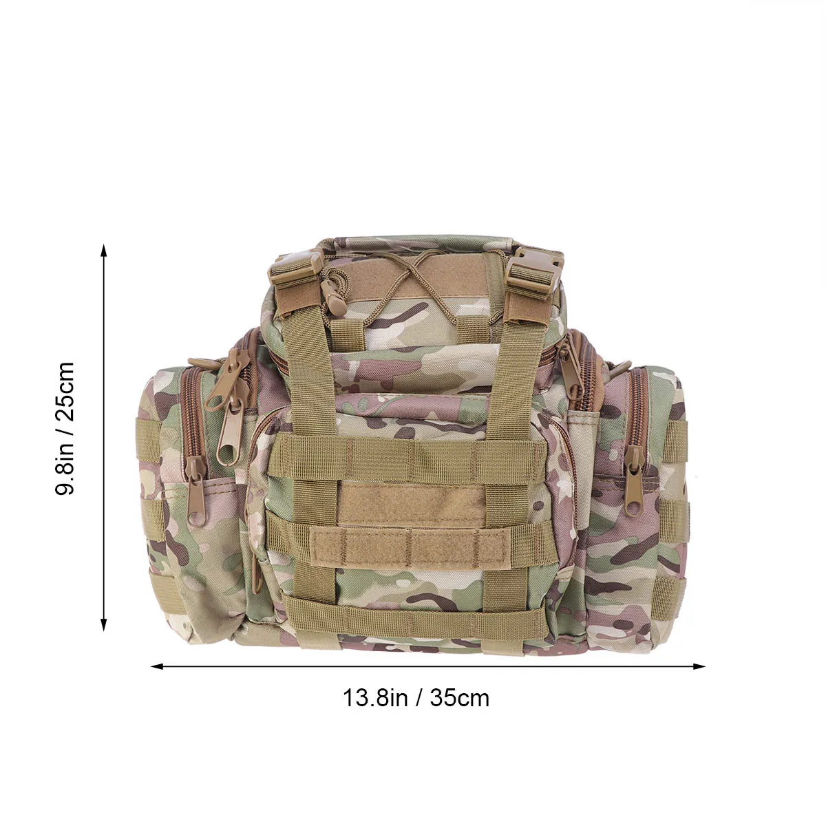 1 قطعة حقيبة الصيد الكبيرة مقاوم للماء النايلون متعدد جيب دائم في الهواء الطلق معالجة الخصر حقيبة ل الطعم والعتاد تخزين الملحقات #5
