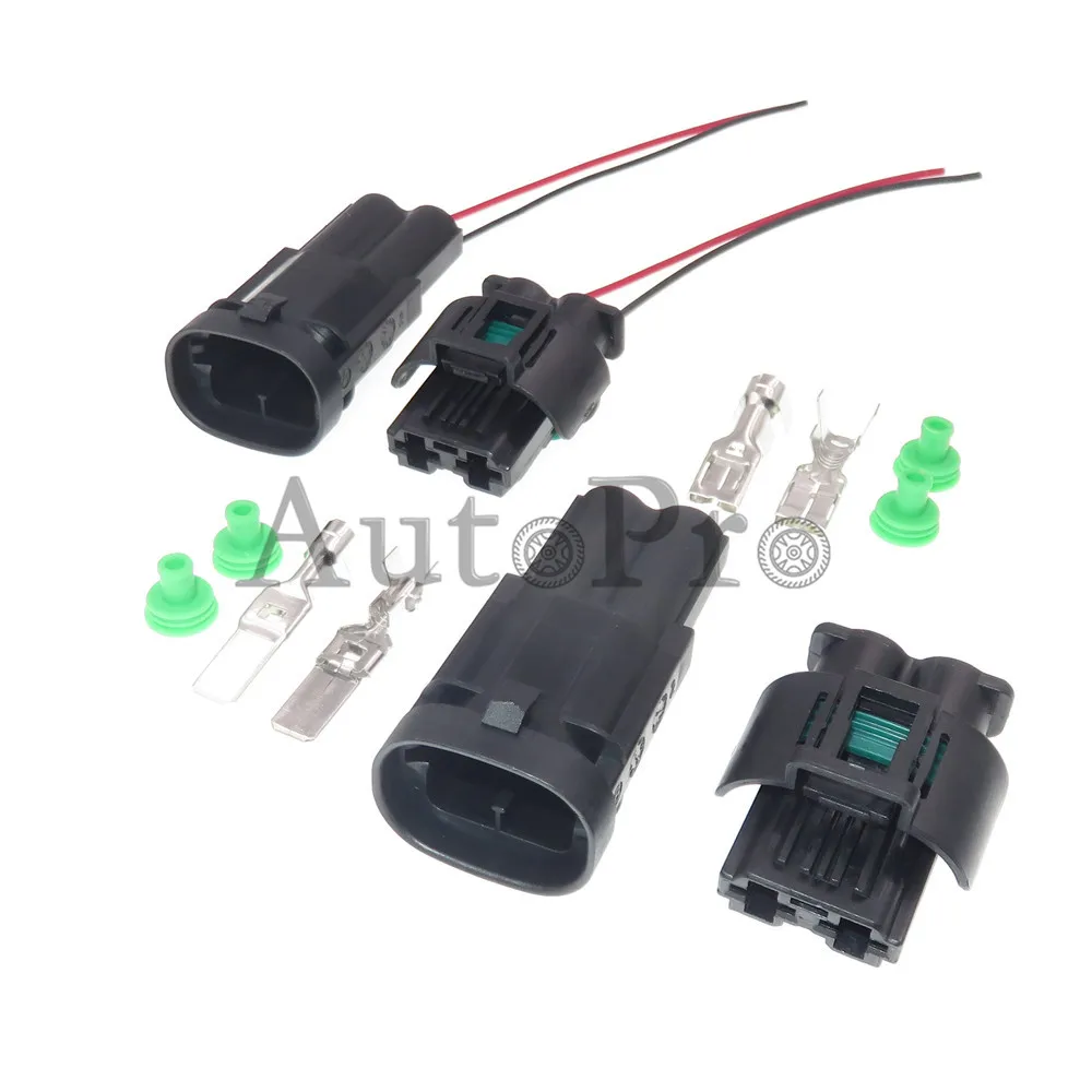 

1 Set 2 Way 1544317-1 1544678-2 AC Assembly Car Waterproof Large Power Current Plastic Housing Plug Auto Fan Motor Cable Socket