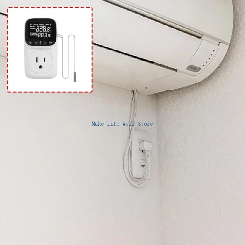  Temperature Monitoring Power Outlet with Countdowns Feature WiFi Activates Electrical for Household Electronics