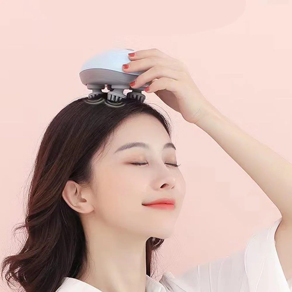 Electric Scalp Head Massager Kneading Vibrating Device Health Care Shoulder Neck Leg Arm Deep Tissue Massage Cat Pet Massager