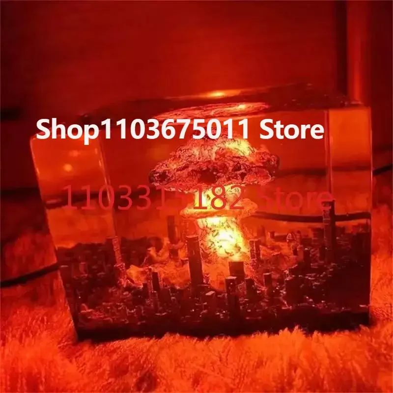 

Nuclear Explosion Bomb Mushroom Cloud Lamp Flameless Lamp For Courtyard Living Room Decor 3D Night Light Rechargeable