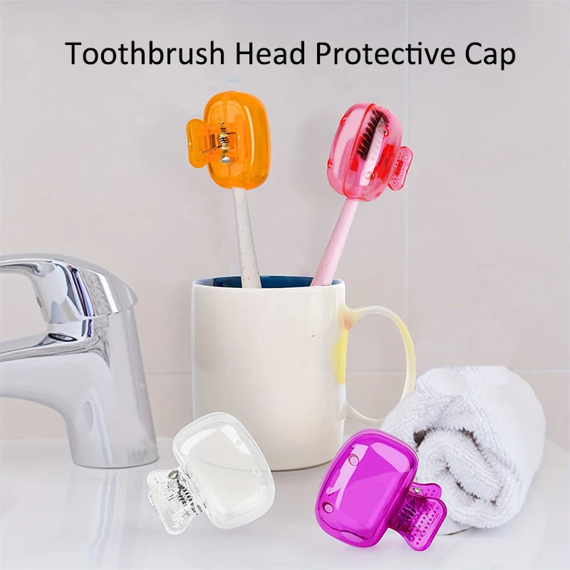 

Toothbrushes Storage Clip Dustproof Cap Home Travel Essential Toothbrush Head Protective Cap Portable Toothbrush Box