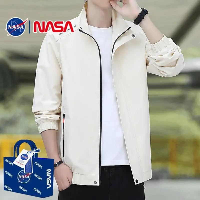 

Casual Collar Men's Jaet Spring Autumn New Sle Versatile Faionable Youth Polyester Fiber Outerwear Chinese Brand