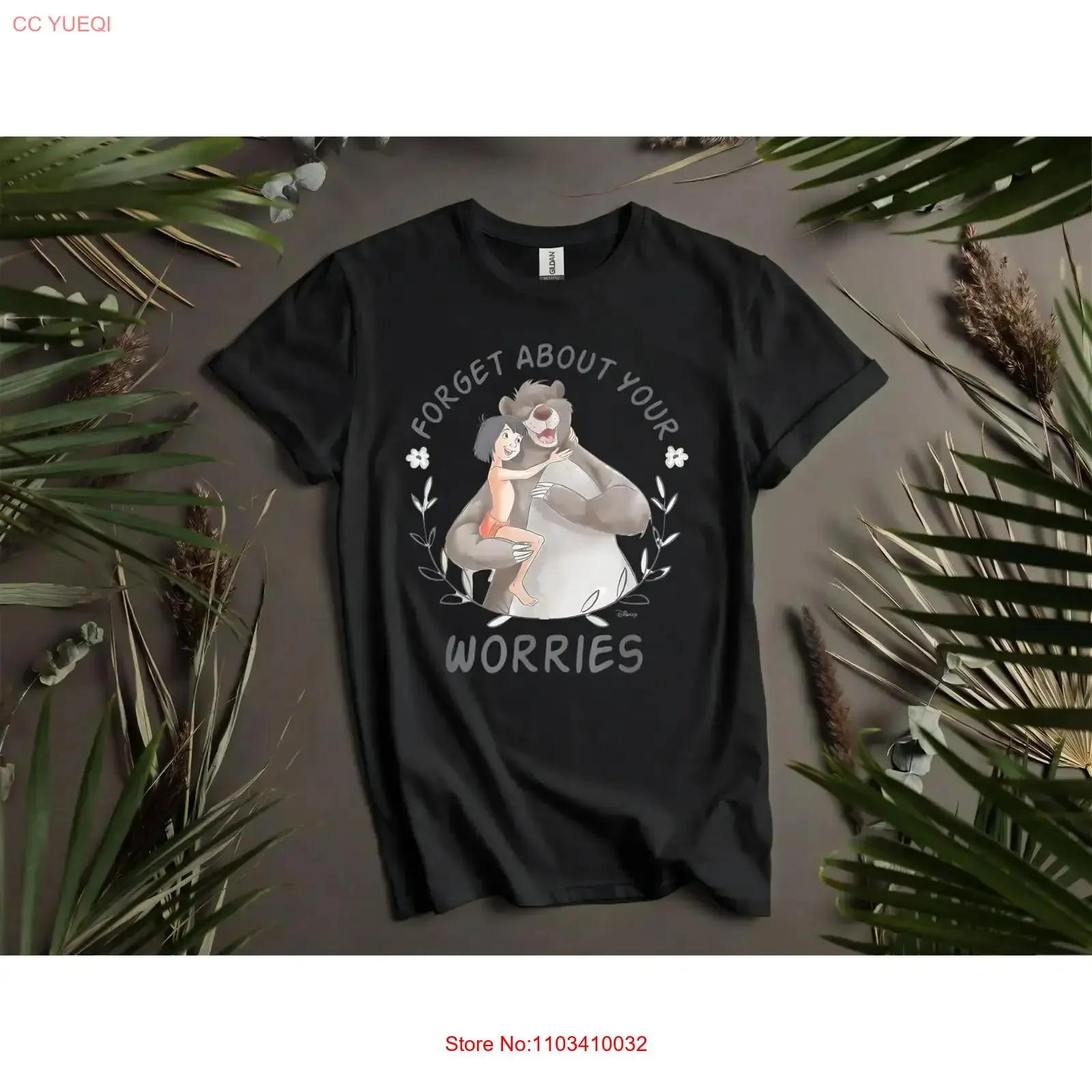 Sobre tus preocupaciones Libro de la selva Mowgli camiseta AD856 vintage lavado ropa de diseñador gráfico Transpirable Versátil Cómodo