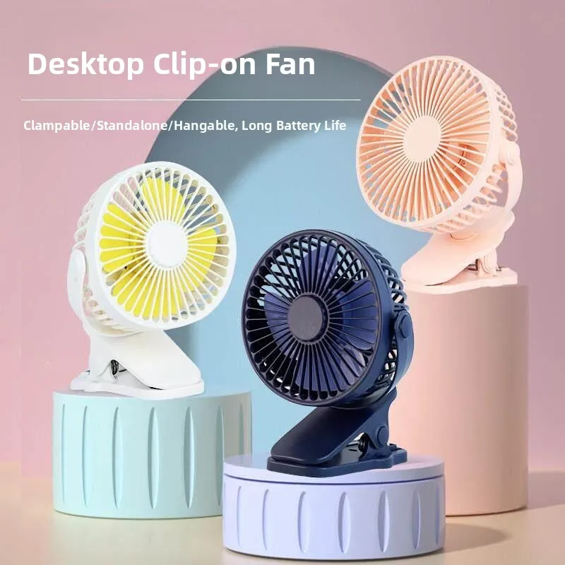 

Portable Desktop Fan Powerful Wind Quiet Design Ideal for Outdoor Baby Stroller And Student Use Office Desk Clip Fan