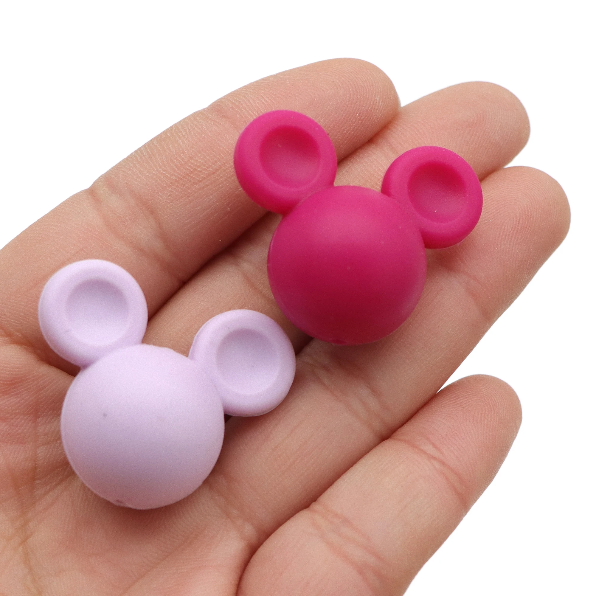 Mickey Head Silicone Beads Various Beads Jewelry Making Make Bracelets DIY Pacifier Chain Accessories For Jewelry Beads