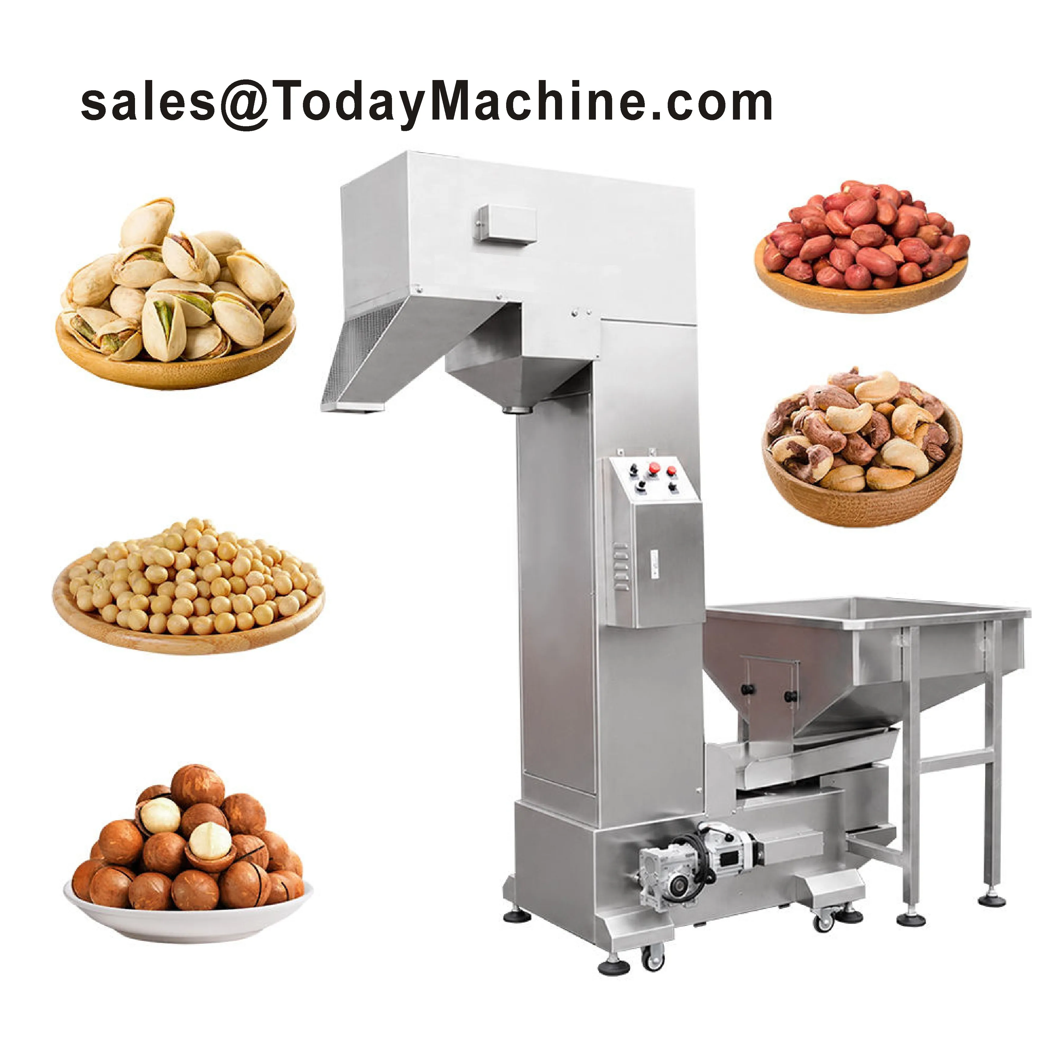 Hot Selling Stainless Steel Industrial Bucket Lifting Conveyor for Grain Powder Bulk Material Vertical Conveying