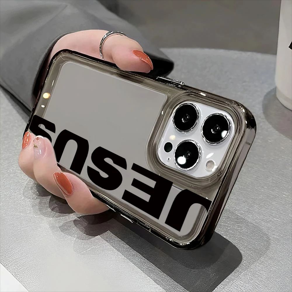 JESUS clear Phone Case for iPhone16Pro Max 16Pro 16Plus 16 15 Pro Max 15Pro 15 13 13Pro 14 12 11Pro Max Plus