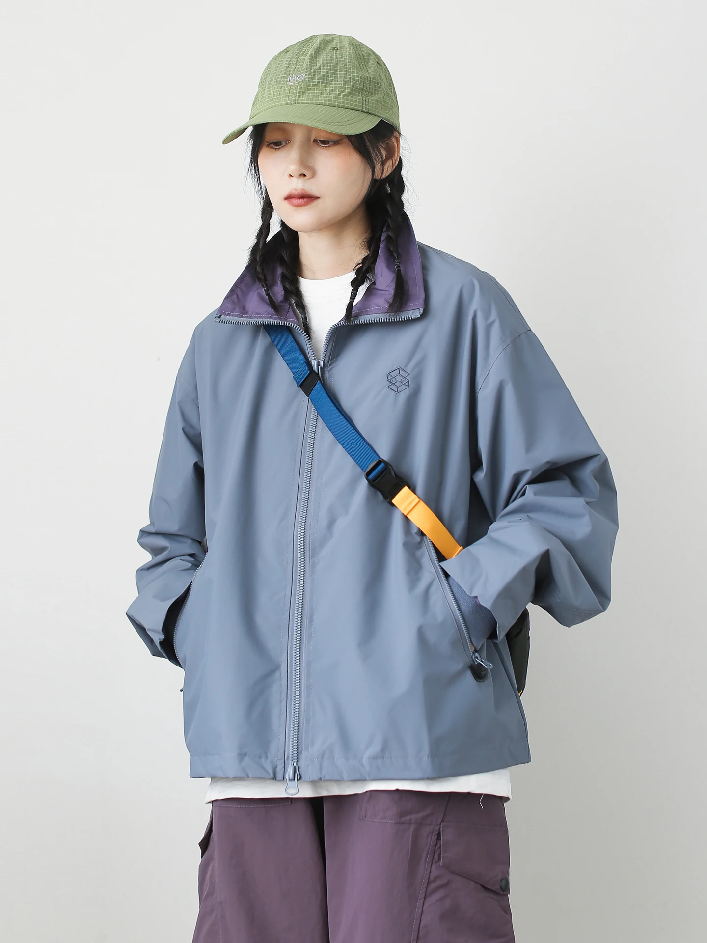 

Ретро-японская куртка с воротником-стойкой для женщин, весенне-осенняя, свободного кроя, повседневная, универсальная, в стиле рабочей одежды, модная, из полиэфирного волокна