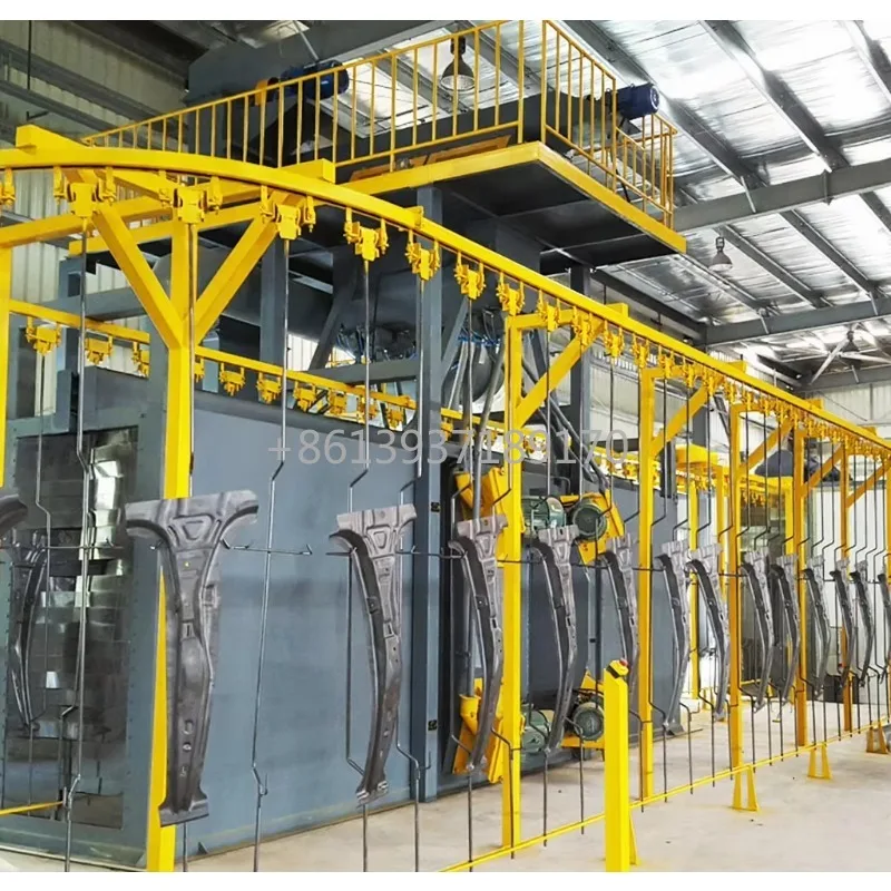 High Production Chain Hanging Shot Blasting Machine Abrasive Spinner Hanger Shot Blaster for Rust Removal
