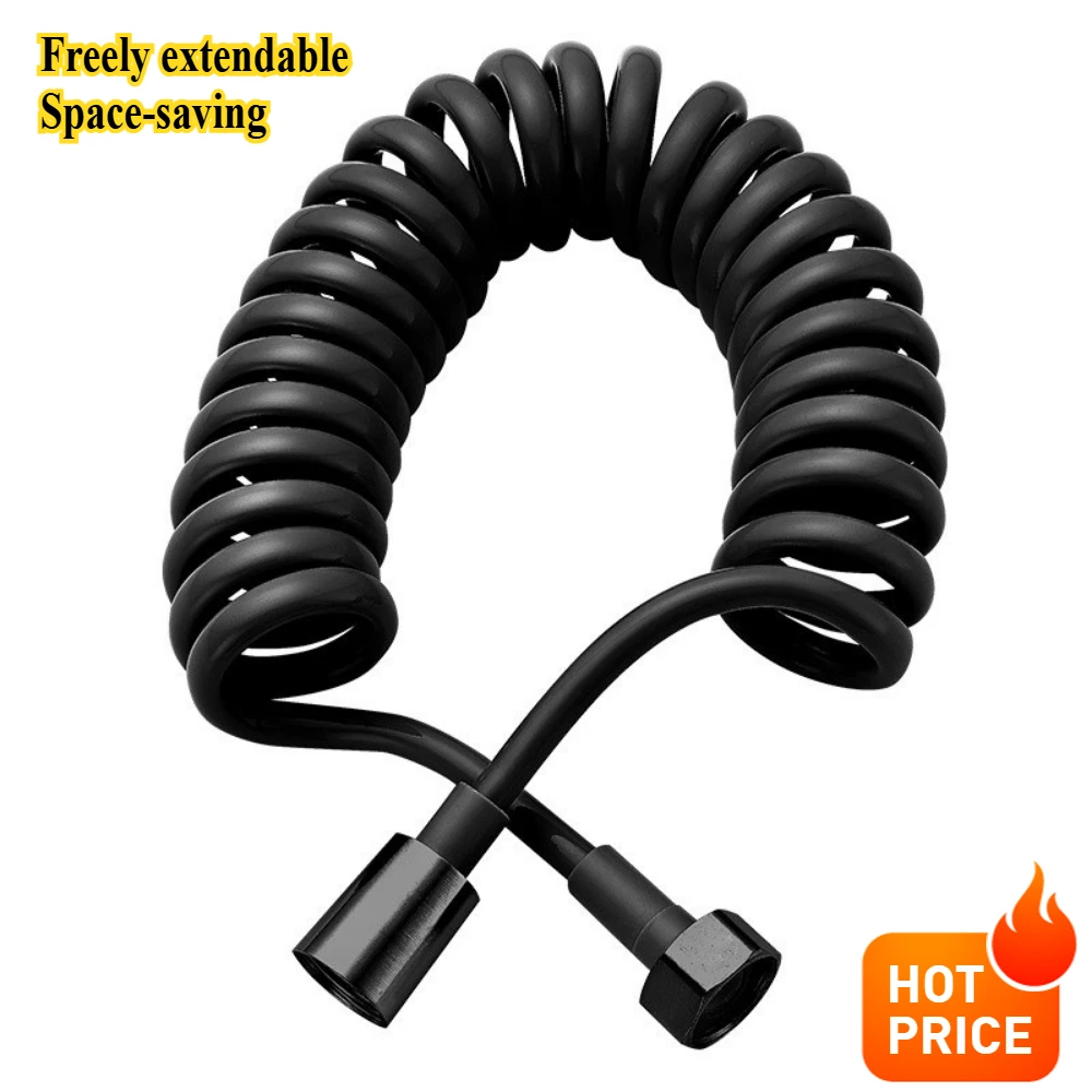 خرطوم زنبركي قابل للسحب ساخن طول خرطوم حديقة قابل للتمديد 2/3 متر مناسب لرؤوس الدش ومقاعد المرحاض وخراطيم أنابيب المياه