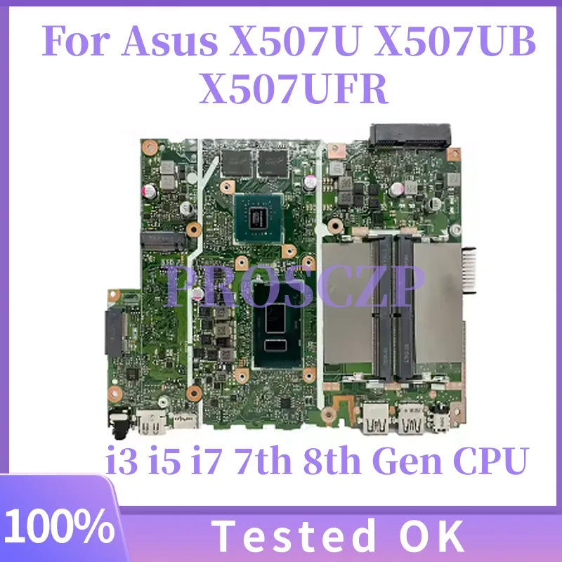 

X507UBR Motherboard For Asus X507U X507UB X507UFR X507URA Y5000UB Laptop Motherboard I7-8550 I5-8250U I3-8130U 100% Working