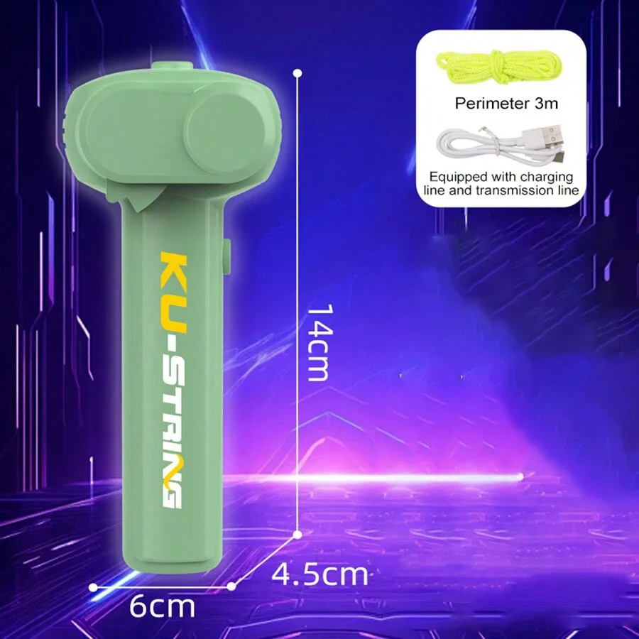 Launcher Loop Fidget Toy, touw-lanceerapparaat ZipString Handheld Verstelbare snelheid Lichtgevend touw Lasso Kind Volwassene Leuk spel spuit speelgoed