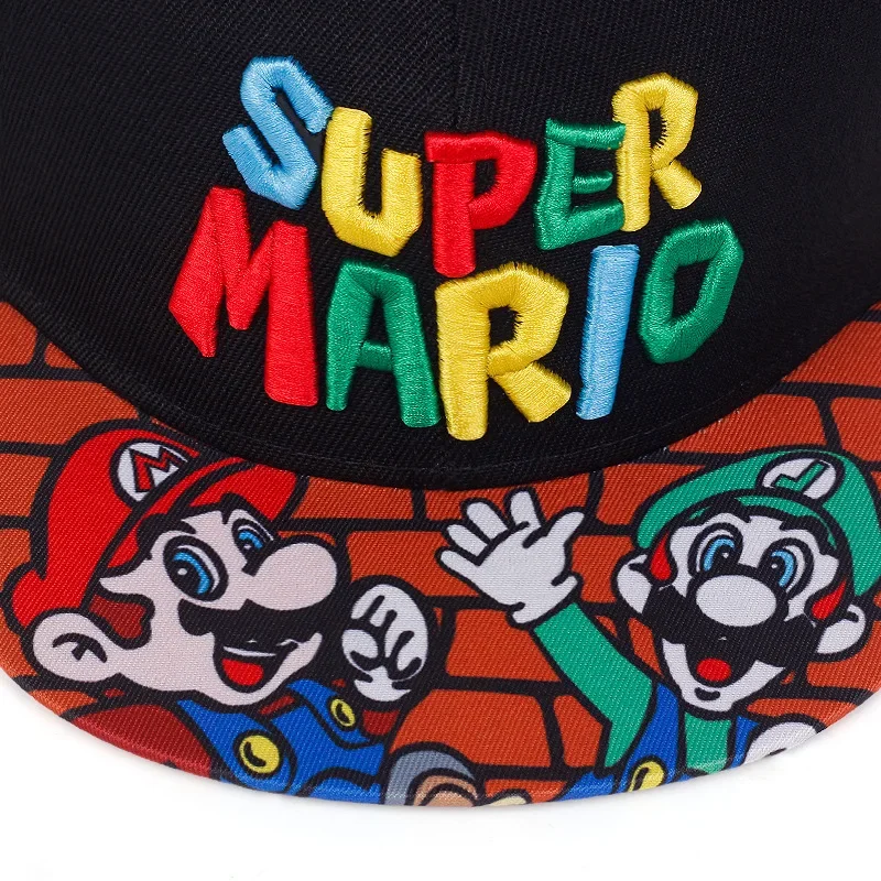 Mario Bros Embroidery Cap Boy Girl Baseball Hat Summer Sunhat Parent-child Cartoon Anime Outdoor Sport Shade Caps Birthday Gifts