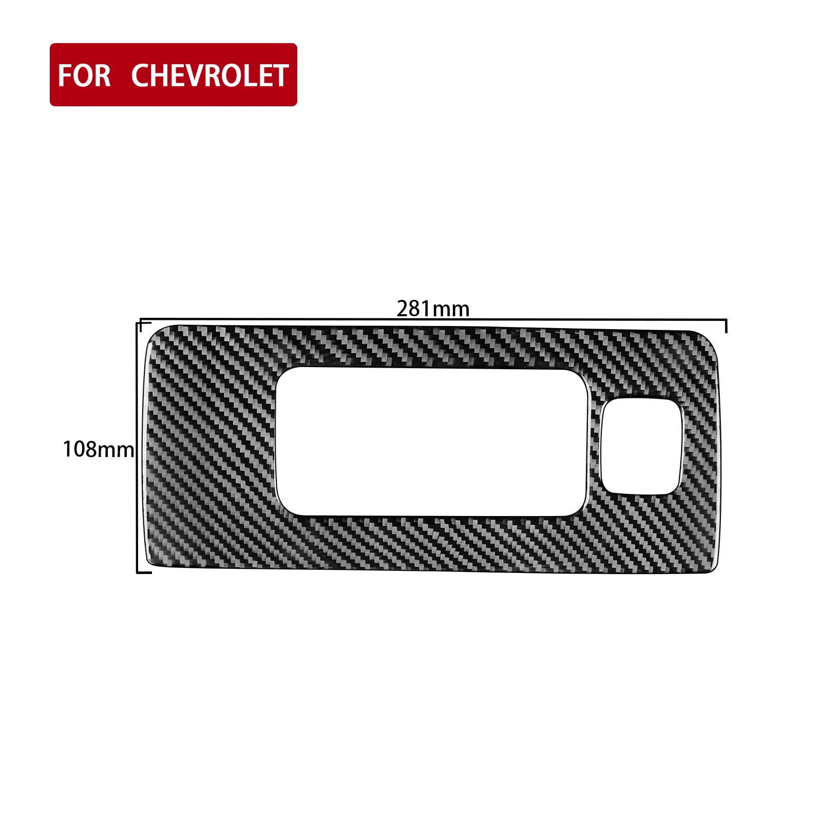 For Chevrolet Silverado 1500 GMC Sierra 1500 2014-2018 Carbon Fiber Rear Central Control Panel Trim Cove Car Interior Sticker image 5