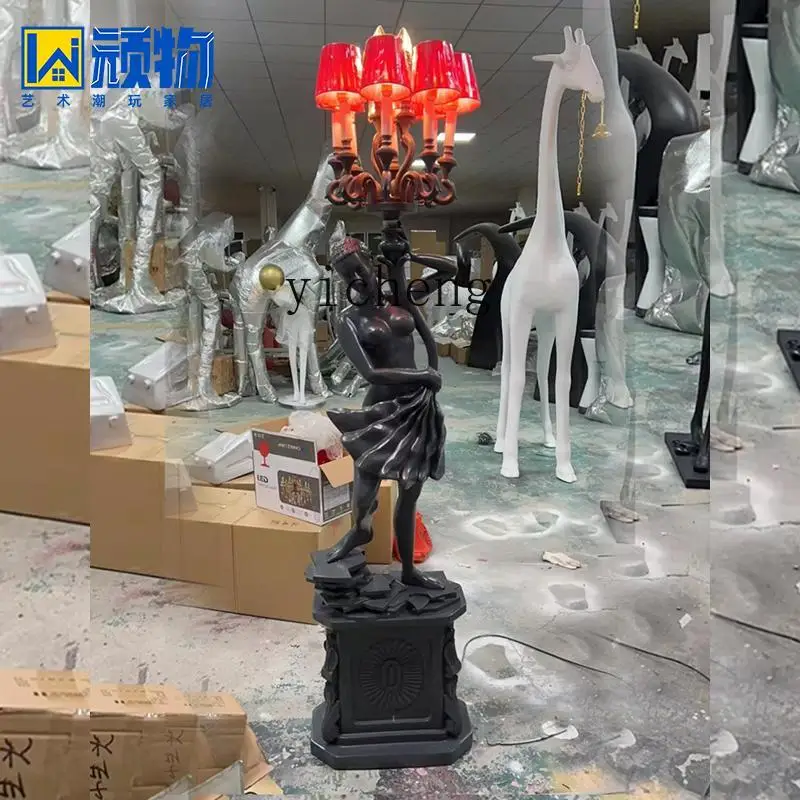 

XL fiberglass sculpture figure statue European western decoration courtyard landscape architectural ornament