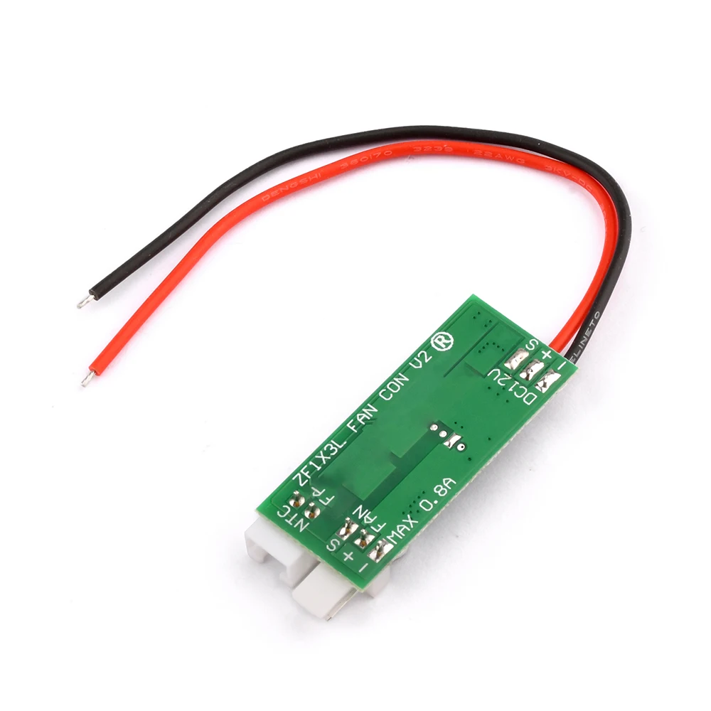 DC 12V 2 Wires Fan Temperature Controller Denoised Speed Controller Regulator ON/OFF with NTC 50K Senser Probe for PC CPU Fan