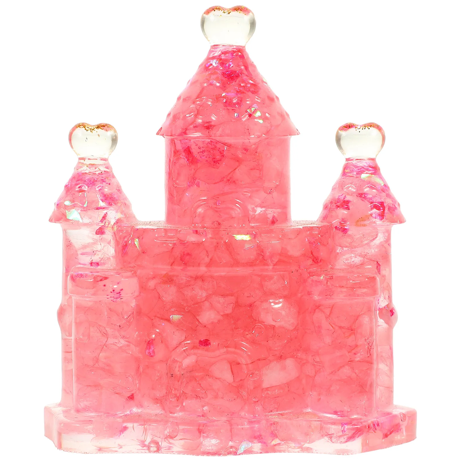 

Crystal Stone Delicate Home Desktop Decoration Wear-Resistant Indoor Ornament Unique Castle Shaped Adornment Decor