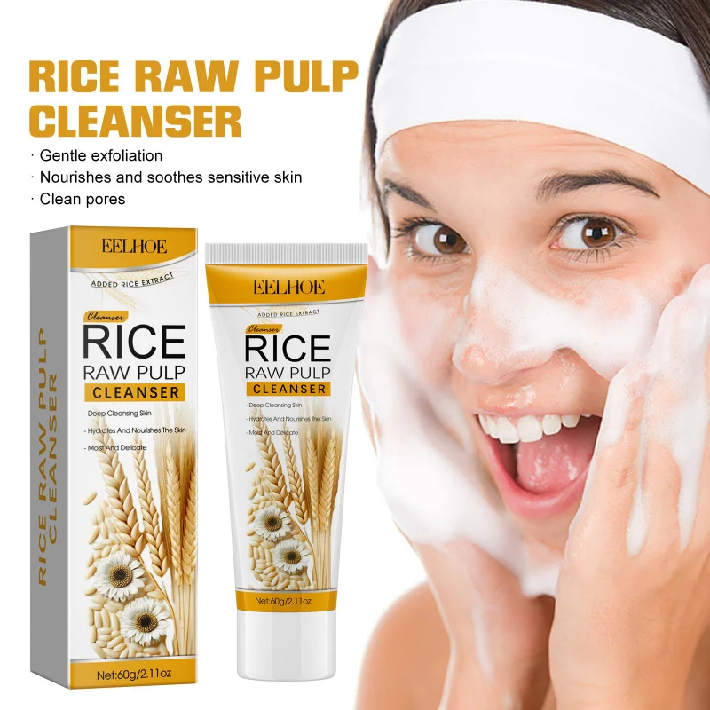

Rice Original Pulp Facial Cleanser for Gentle Pore Cleaning, Nourishing, Smoothing Skin & Foaming Facial Cleanser